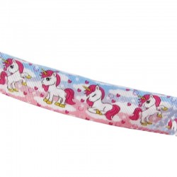 Unicorn Tek Boynuzlu At Resimli Grogren Kurdela 2.5 Cm-1 Metre