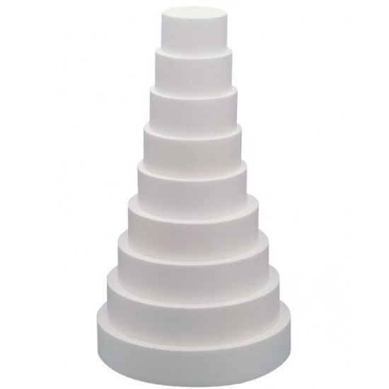 Çok Amaçlı Yuvarlak Strafor Dekor Pasta 10 Cm Yüksekliğinde