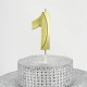 1 Bir Rakamlı Gold (Altın) Mum 6.5 Cm