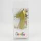 1 Bir Rakamlı Gold (Altın) Mum 6.5 Cm