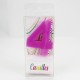 4 Dört Rakamlı Pembe Mum 6.5 Cm