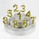 2 İki Rakamlı Gold (Altın) Mum 6.5 Cm
