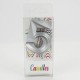 5 Beş Rakamlı Gümüş Gri Mum 6.5 Cm