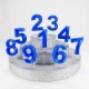 4 Dört Rakamlı Mavi Mum 6.5 Cm
