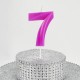 7 Yedi Rakamlı Pembe Mum 6.5 Cm