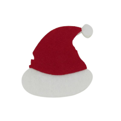 Keçe Mini Noel Baba Şapkası 3.5 cm Süsleme 5 adet