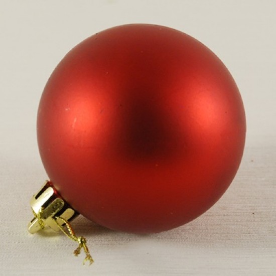 Kırmızı Renk Top Yılbaşı Ağacı Süsü 16 Adet