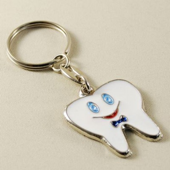 Diş Figürlü Papyonlu Metal Anahtarlık