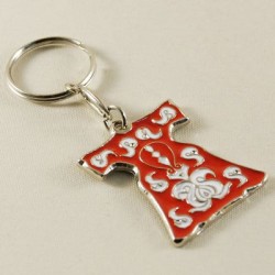 Kırmızı Kına Kaftanı Figürlü Metal Anahtarlık