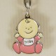 Kız Bebek Figürlü Pembe Anahtarlık