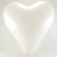 Kalp Şekilli Beyaz Balon 12 Adet