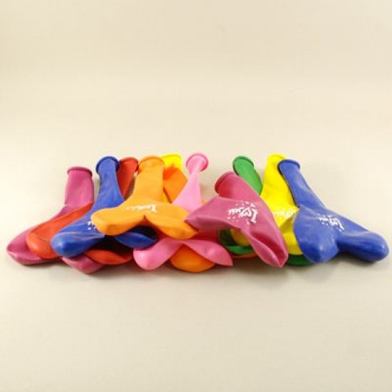 Kalp Şekilli I Love You Yazılı 12 Adet Rengarenk Balon