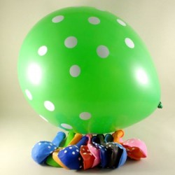 Parti Ve Doğum Günü 12 li Karışık Renkli Puantiyeli Balon Seti