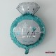 Tek Taş Yüzük Mavi Büyük Folyo Balon 73 Cm
