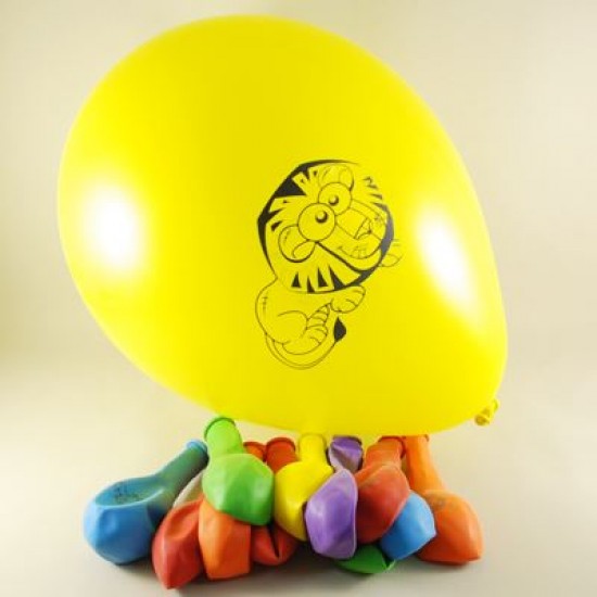 Vahşi Hayvanlar Resimli Karışık Renkli 12 li Balon Seti