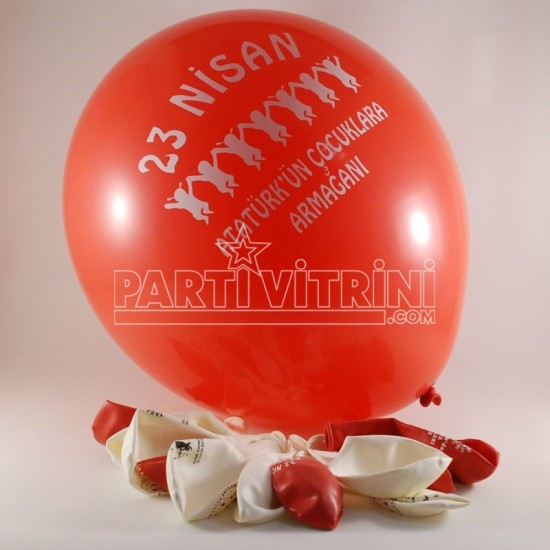 23 Nisan Ulasal Egemenlik Ve Çocuk Bayramı Resimli 12 li Balon Seti