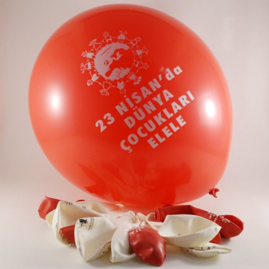 23 Nisan Ulasal Egemenlik Ve Çocuk Bayramı Resimli 12 li Balon Seti
