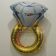 Tek Taş Yüzük Şeklinde Dev Folyo Balon 84 Cm