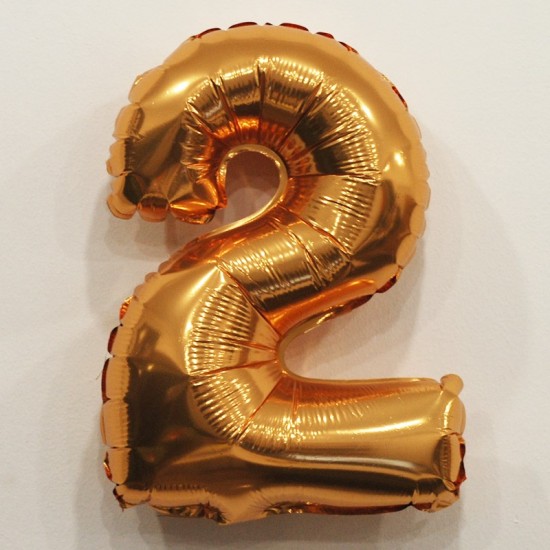 Rakam Balon Altın Renk Folyo Balon 35 cm