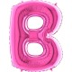 B Harf Grabo Fuşya Folyo Balon 102 cm