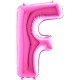 F Harf Grabo Fuşya Folyo Balon 102 cm