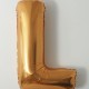 L Harfi Altın Renkli Büyük Boy Folyo Balon 90 Cm