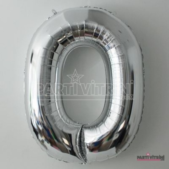 O Harfi Gümüş Renkli Büyük Boy Folyo Balon 90 Cm