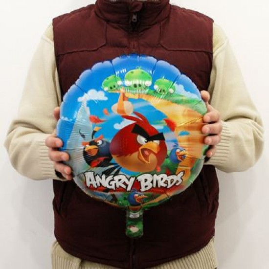 Angry Birds Yuvarlak Folyo Balon 18"