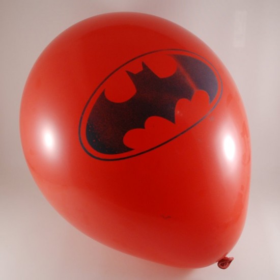 Batman Resimli Renkli 12 li Balon Seti