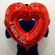 I Love You Ortası Açık Kalp Folyo Balon 80X75 cm