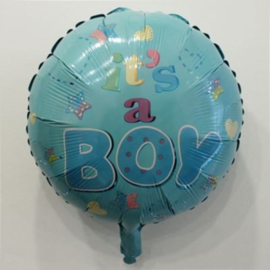 It's a Boy Mavi Yuvarlak Folyo Balon 18"