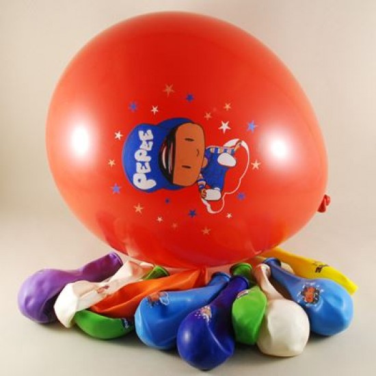 Pepee Resimli Renkli 12 li Balon Seti