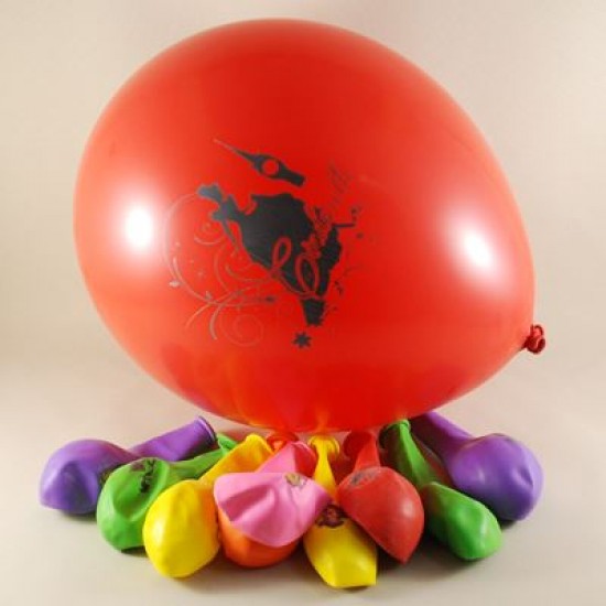 Prensesler Resimli Renkli 12 li Balon Seti