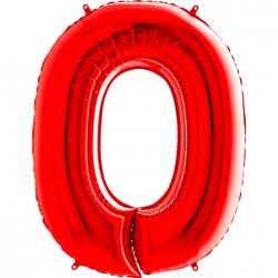 0 Rakam Grabo Kırmızı Folyo Balon 102 cm 0 Rakam Grabo Kırmızı Folyo Balon 102 cm