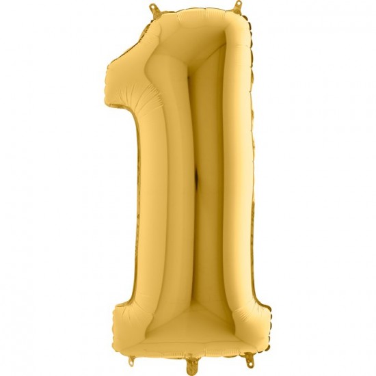 1 Rakam Grabo Altın Folyo Balon 102 cm