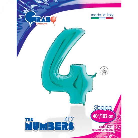 4 Rakam Grabo Tiffany Folyo Balon 102 cm