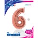 6 Rakam Grabo Rose Gold Folyo Balon 102 cm