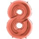8 Rakam Grabo Rose Gold Folyo Balon 102 cm