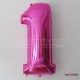 1 Bir Rakamlı Pembe Renkli Büyük Folyo Balon 90 Cm
