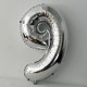 9 Dokuz Rakamlı Gümüş Renkli Büyük Folyo Balon 62 Cm