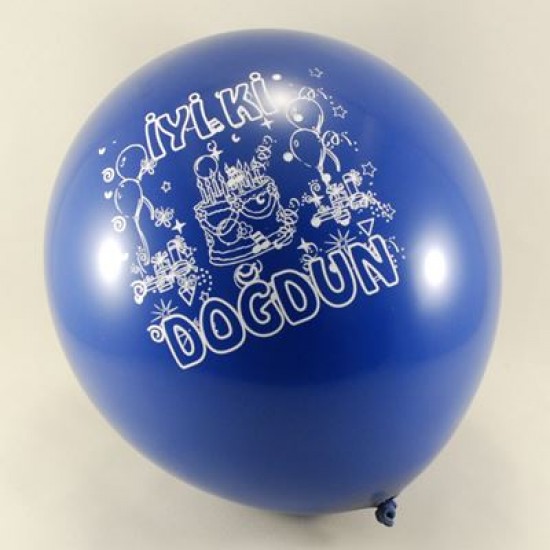 Doğum Günün Kutlu Olsun Renkli 12 li Balon Seti