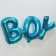 Boy Yazısı Mavi Folyo Balon 70x30 cm