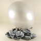 Gümüş Renkli Metalik 12 li Balon Seti