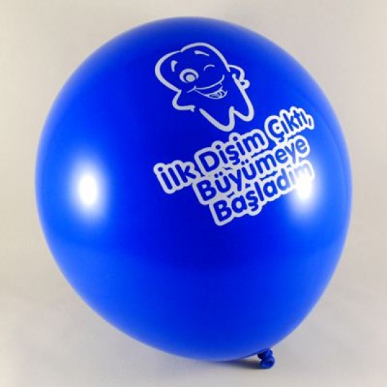 İlk Dişim Çıktı Mavi 12 li Balon Seti