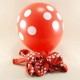 Kırmızı Puantiyeli 12 li Balon Seti