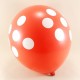 Kırmızı Puantiyeli 12 li Balon Seti