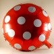 Kırmızı Üzerinde Beyaz Puantiyeli Folyo Balon 18"