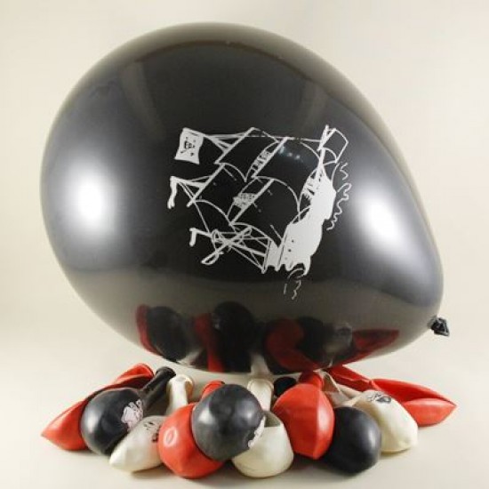 Korsan Temalı Renkli 12 li Balon Seti