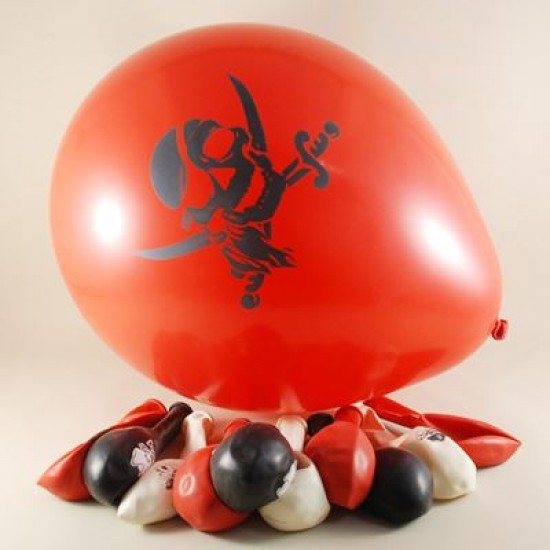 Korsan Temalı Renkli 12 li Balon Seti