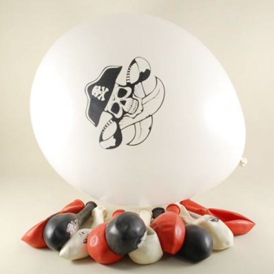 Korsan Temalı Renkli 12 li Balon Seti